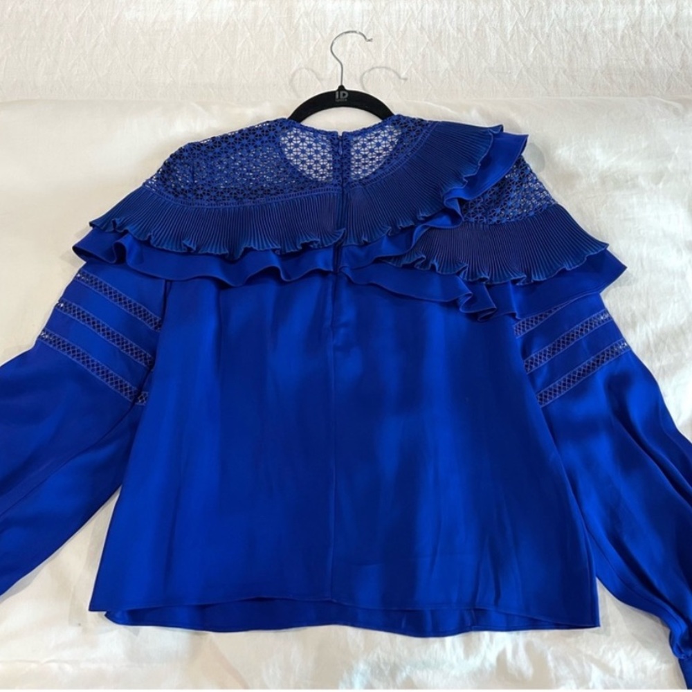 Blue Ruffled Blouse - Picture 2 of 5